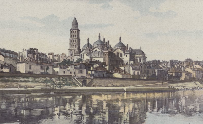 Perigueux, Kathedrale Saint-Front, Ansicht vom linken Ufer der Isle von French Photographer