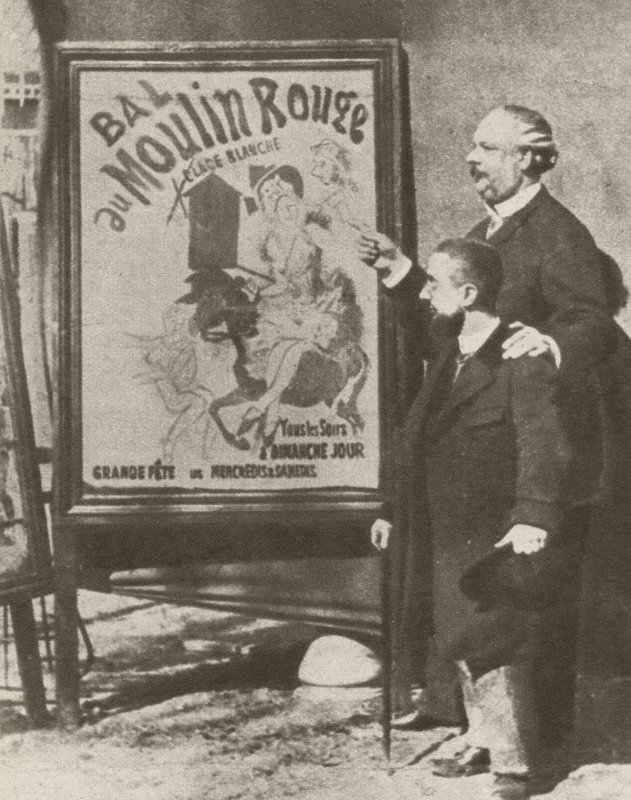 Toulouse-Lautrec mit einem Direktor des Moulin Rouge, Paris von French Photographer