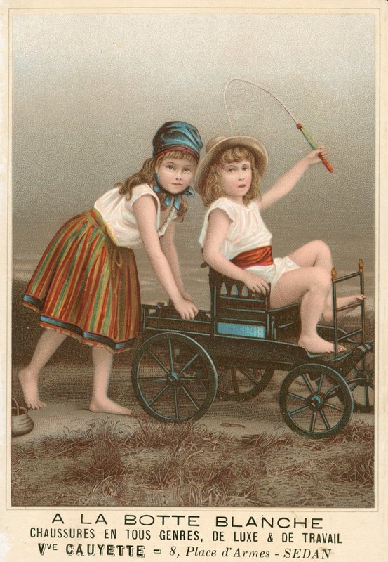 A la Botte Blanche Französische Schuhwerbung (Chromolitho) von French School