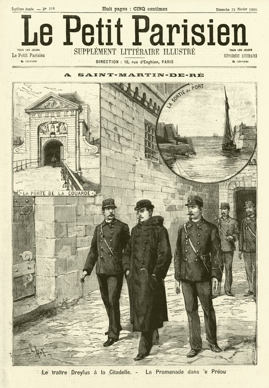 Alfred Dreyfus im Gefängnis von Saint-Martin-de-Ré, Frankreich von French School