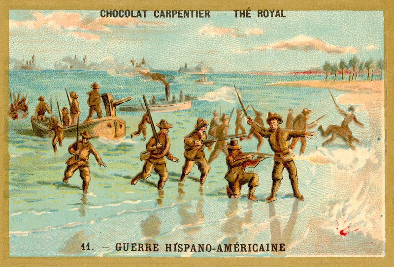 Amerikanische Truppen landen, Spanisch-Amerikanischer Krieg von French School