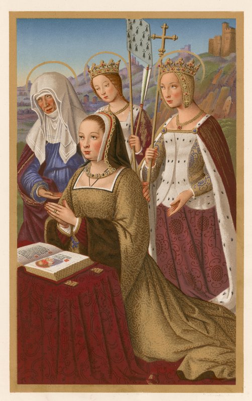 Anne von Bretagne im Gebet von French School