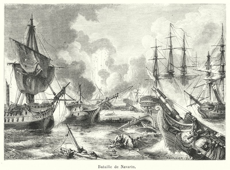 Schlacht von Navarin von French School