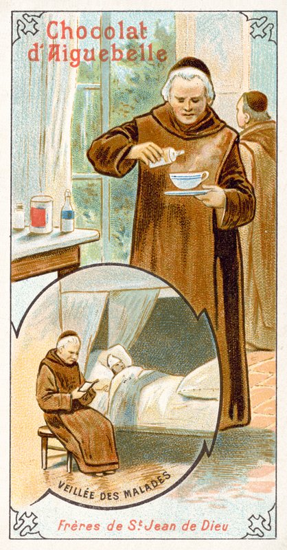Barmherzige Brüder des heiligen Johannes von Gott (Chromolitho) von French School