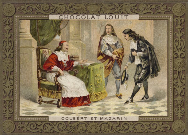 Kardinal Mazarin und Jean-Baptiste Colbert, französische Staatsmänner, 17. Jahrhundert von French School