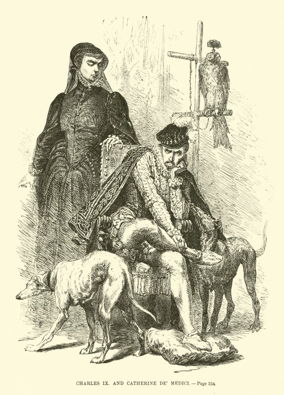 Karl IX. und Katharina von Medici von French School
