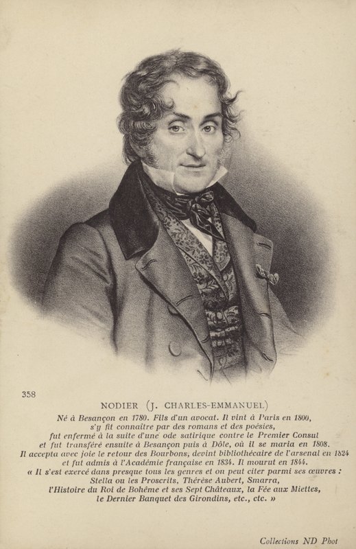 Charles Nodier (1780-1844), französischer Romanautor und Erzähler von French School