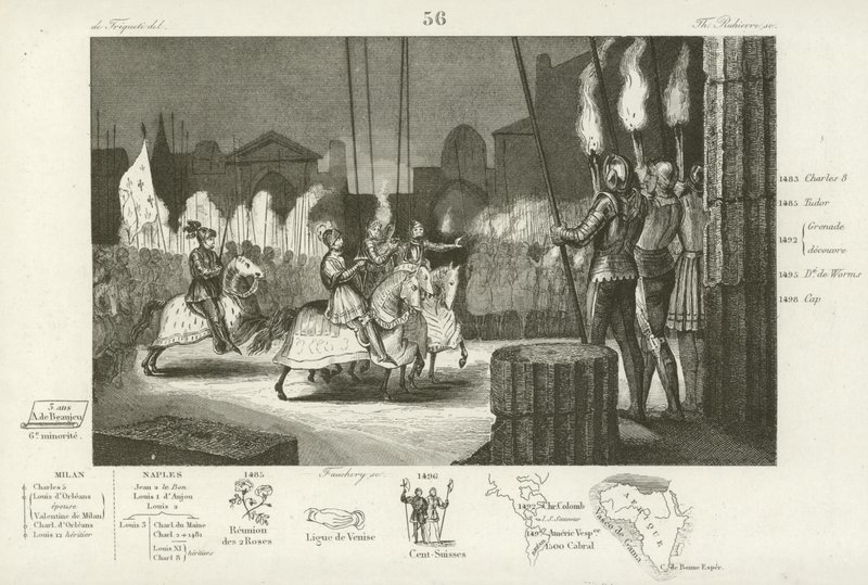 Karl VIII. von Frankreich zieht triumphierend in Rom ein, 1494 von French School