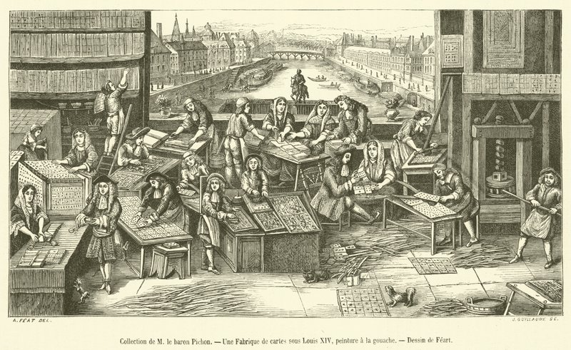 Sammlung von Baron Pichon, Eine Kartenfabrik unter Ludwig XIV (Stich) von French School