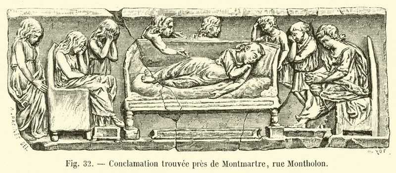 Conclamation gefunden in der Nähe von Montmartre, Rue Montholon von French School