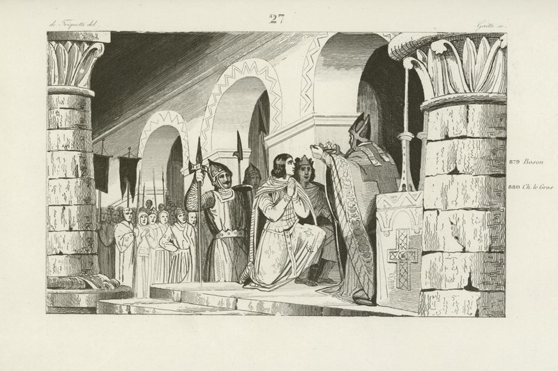 Krönung von Ludwig III. und Karlmann zu Königen von Westfranken, 879 von French School