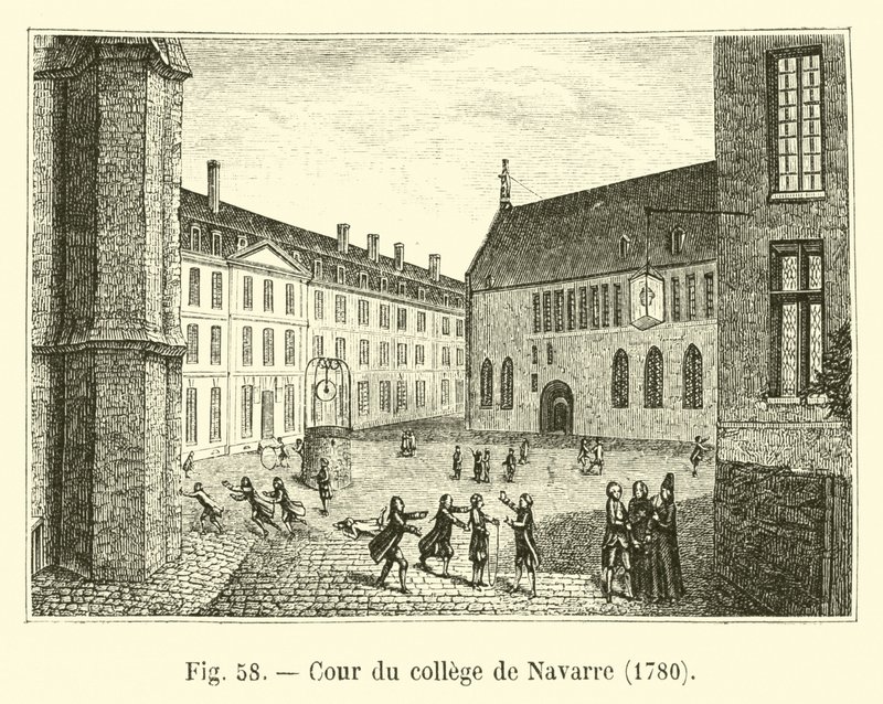 Hof des Kollegs von Navarre, 1780 von French School