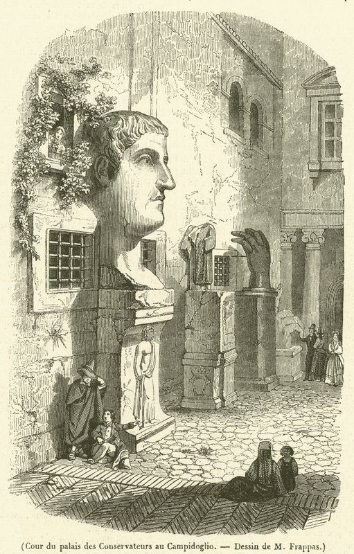 Hof des Konservatorenpalastes auf dem Kapitol von French School