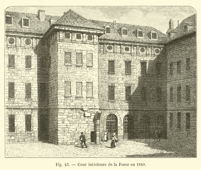 Innenhof der Force 1840 von French School