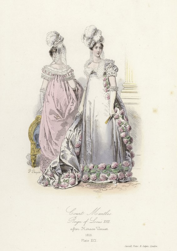 Hofmäntel, Regierungszeit von Ludwig XVIII. von Frankreich von French School