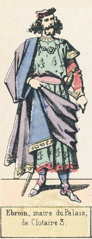 Ebroin, Bürgermeister des Palastes, von Chlothar III. von French School
