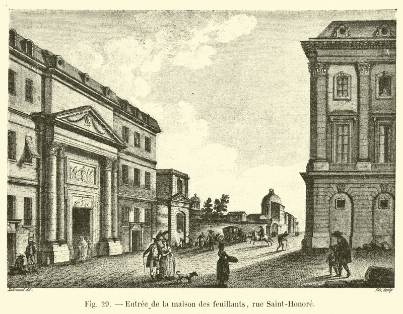 Eingang zum Haus der Feuillants, Rue Saint-Honoré von French School
