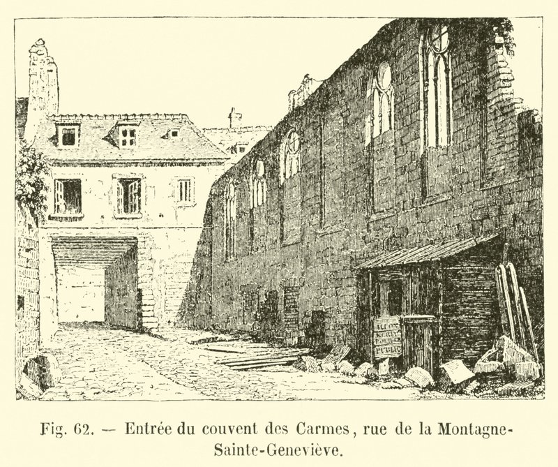 Eingang des Karmeliterklosters, Rue de la Montagne-Sainte-Genevieve von French School
