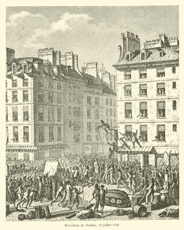 Hinrichtung von Foulon, 22. Juli 1789 von French School