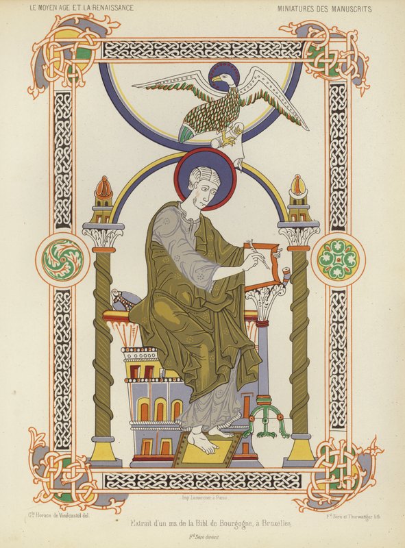 Auszug aus einem Manuskript aus der Königlichen Bibliothek von Belgien, Brüssel von French School