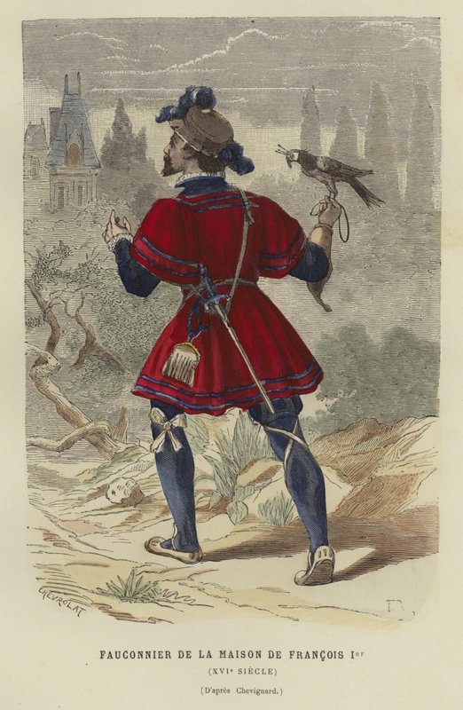 Falkner des Haushalts von Franz I. von Frankreich, 16. Jahrhundert von French School