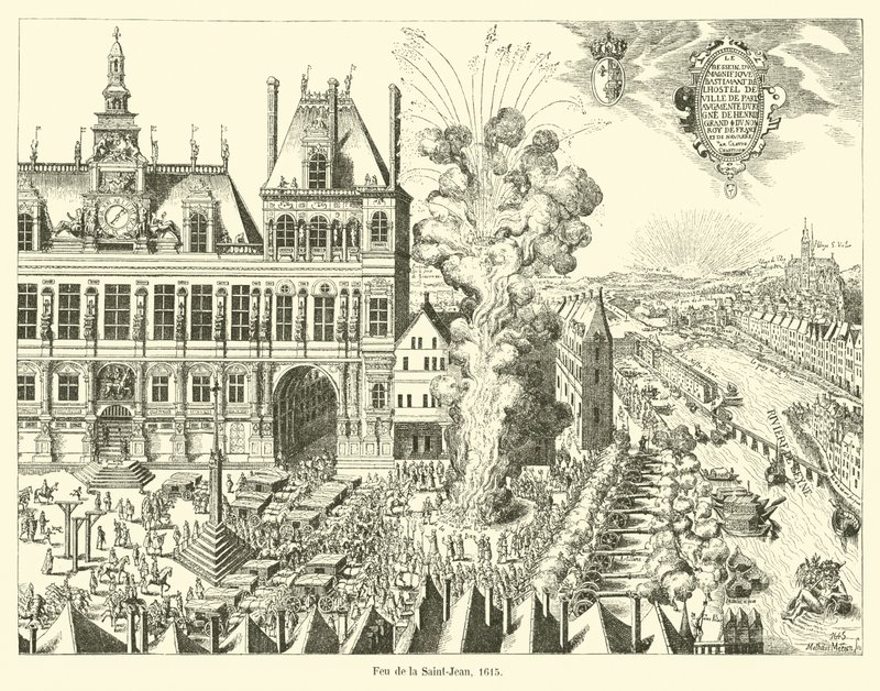 Johannisfeuer, 1615 von French School
