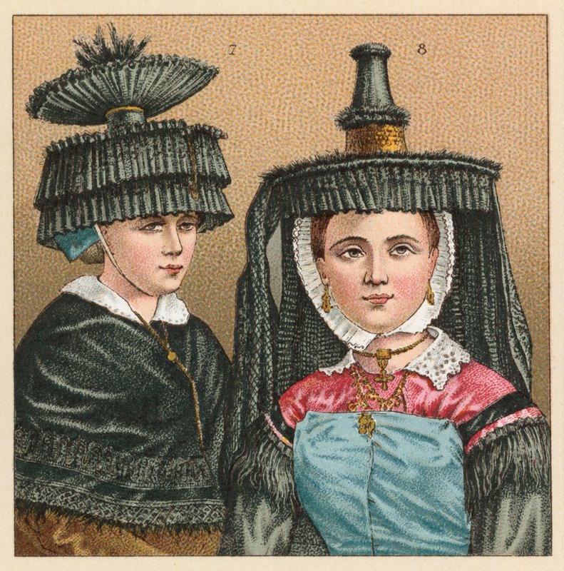 Frankreich XIX. Jahrhundert Kostüm von French School
