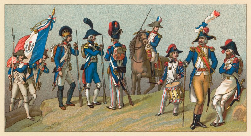 Frankreich XVIII. Jahrhundert Kostüm von French School