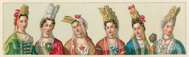 Frankreich XVII. Jahrhundert Kostüm von French School