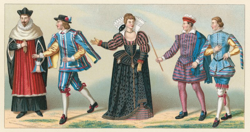 Frankreich XVI. Jahrhundert Kostüm von French School