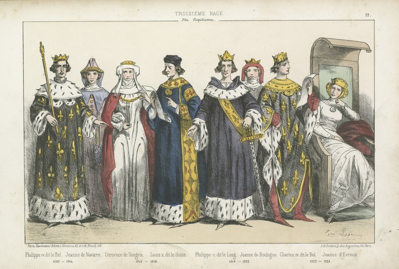 Französische Könige und Königinnen des 13. und 14. Jahrhunderts von French School