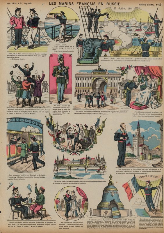 Französische Matrosen besuchen Russland, 25. Juli 1891 von French School