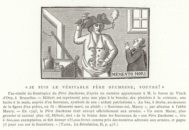 Frontispiz von Le Pere Duchesne, 1790er Jahre von French School