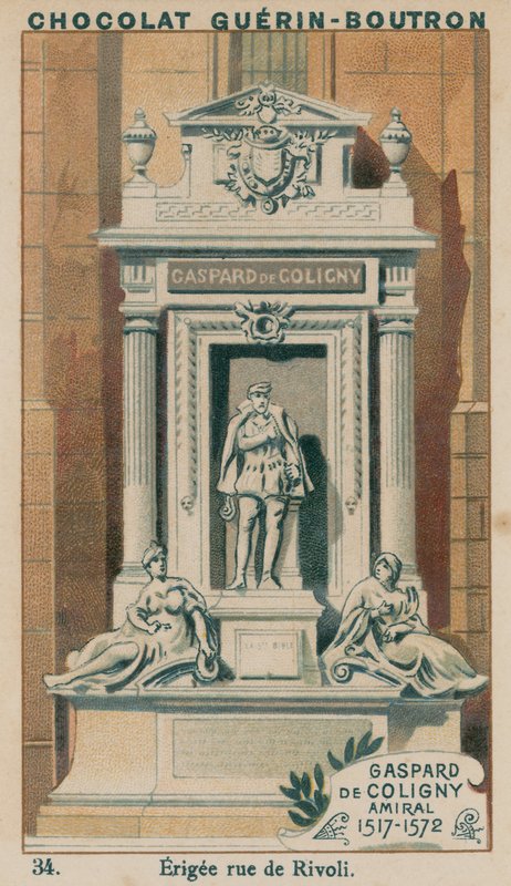 Gaspard de Coligny, Admiral, 1517-1572, errichtet in der Rue de Rivoli von French School