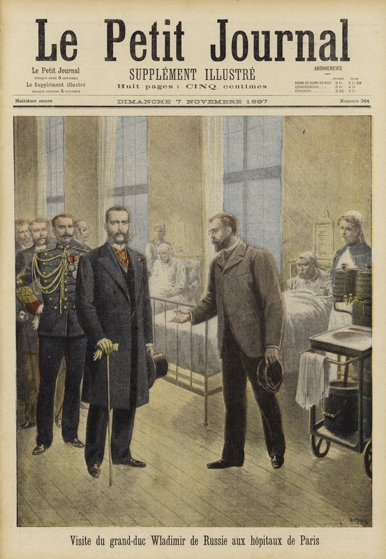 Großfürst Wladimir von Russland besucht Pariser Krankenhäuser, 1897 von French School