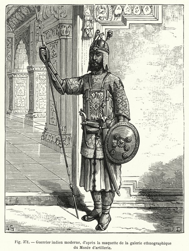 Moderner Indianerkrieger, nach dem Modell der ethnographischen Galerie des Artilleriemuseums von French School