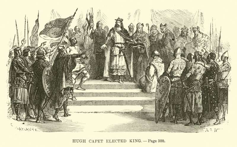 Hugo Capet wird zum König gewählt von French School