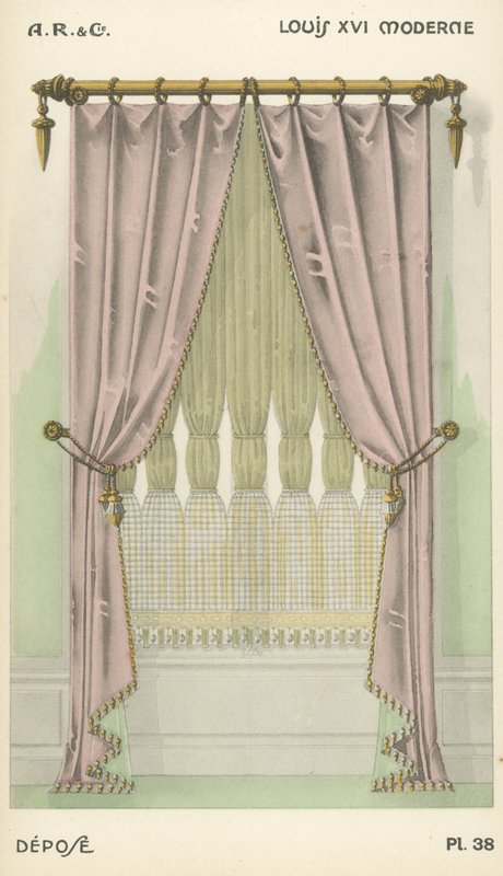 Illustration aus dem Innenarchitektur-Produktkatalog von A R & Cie, Frankreich von French School