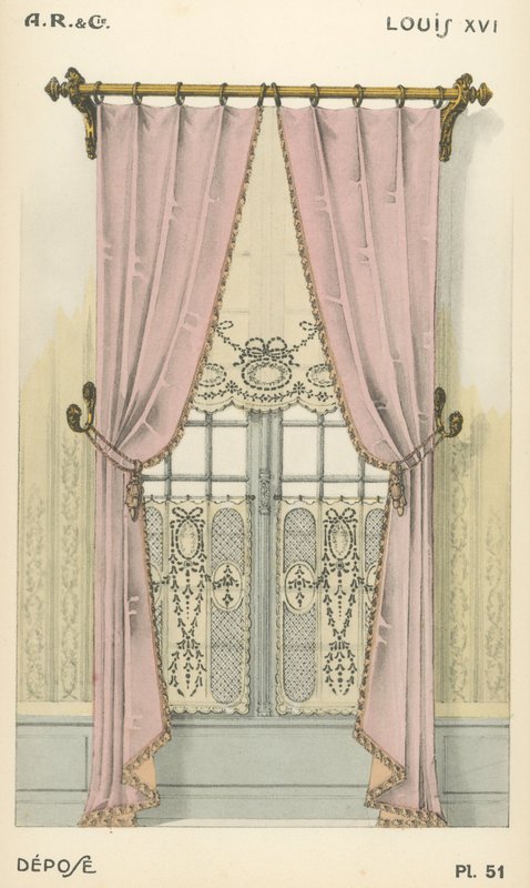 Illustration aus dem Innenarchitektur-Produktkatalog von A R & Cie, Frankreich von French School