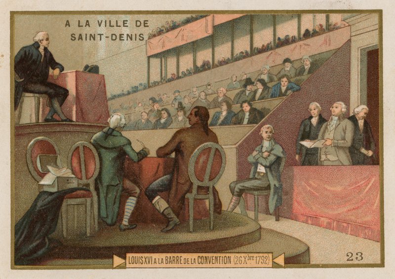 König Ludwig XVI. von Frankreich vor dem Nationalkonvent, 1792 von French School