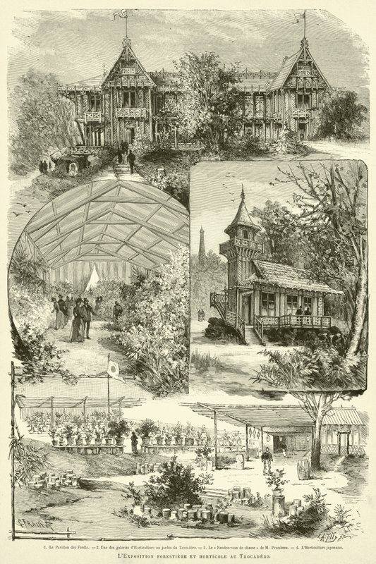 Die Forst- und Gartenbauausstellung im Trocadero von French School