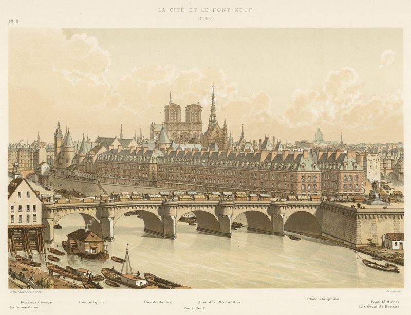 Die Cite und Pont-Neuf, 1665 von French School