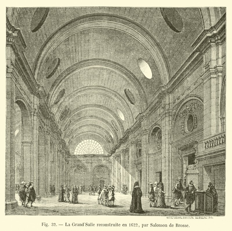 Die Große Halle, wiederaufgebaut im Jahr 1622 von Salomon de Brosse von French School