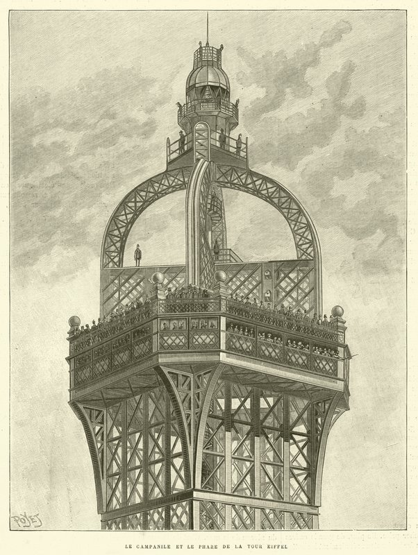 Der Glockenturm und der Leuchtturm des Eiffelturms von French School