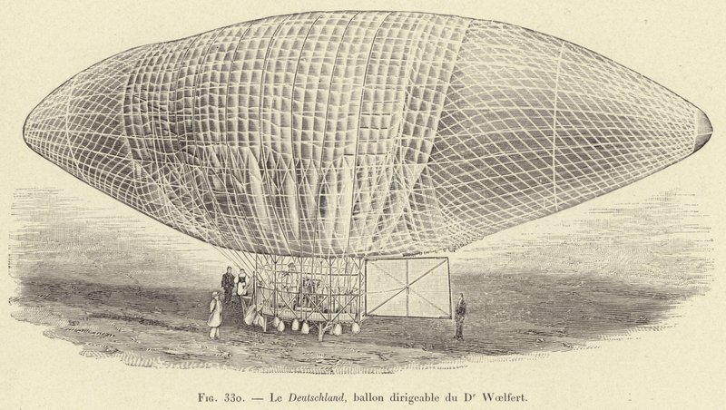 Der Deutschland, lenkbarer Ballon von Dr. Woelfert von French School