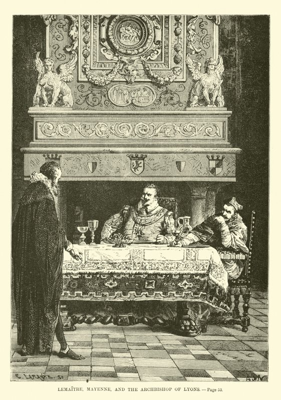 Lemaitre, Mayenne und der Erzbischof von Lyon von French School