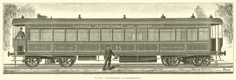 Die Schlafwagen, der Speisewagen von French School
