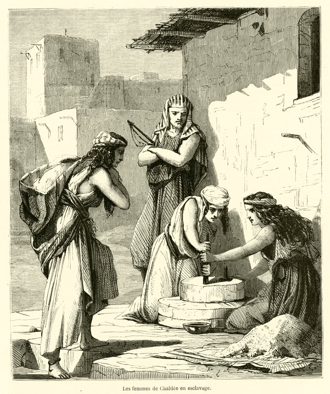 Die Frauen von Chaldäa in der Sklaverei von French School