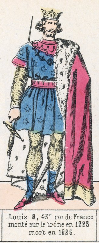 Ludwig VIII., 43. König von Frankreich, bestieg den Thron 1223, gestorben 1226 von French School