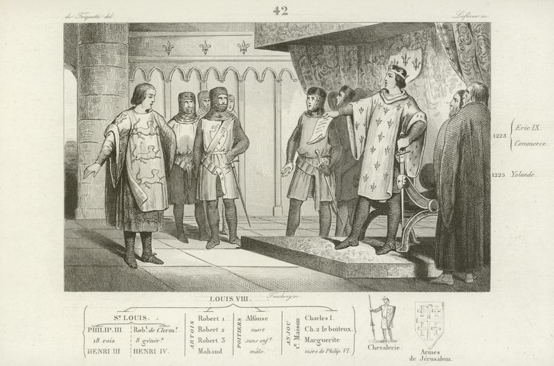 Ludwig VIII. von Frankreich empfängt einen Gesandten seines Feindes Heinrich III. von England von French School